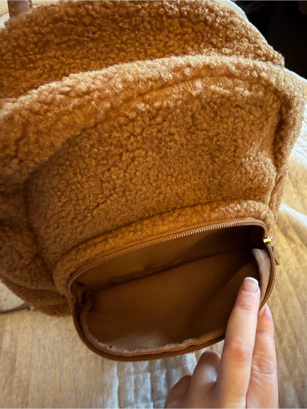 Forever 21 Brown Sherpa Backpack